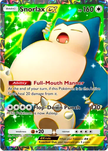 Snorlax ex card art (Eevee Grove)