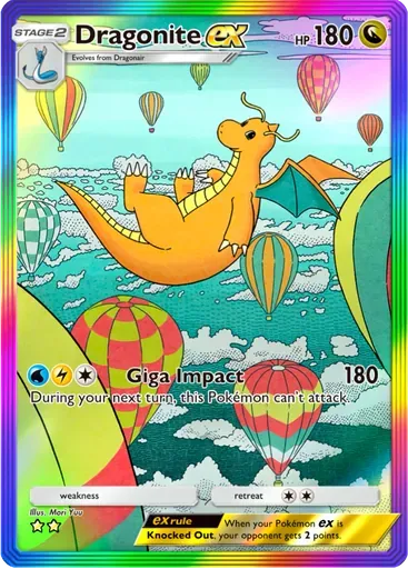 Dragonite ex card art (Eevee Grove)