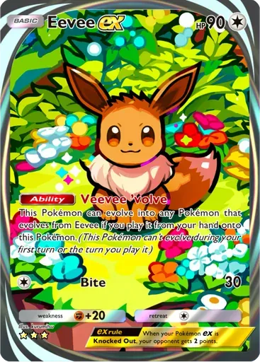 Eevee ex card art (Eevee Grove)