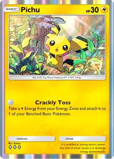 Pichu card art (Wisdom of Sea and Sky)