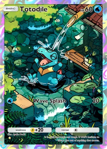 Totodile card art (Wisdom of Sea and Sky)