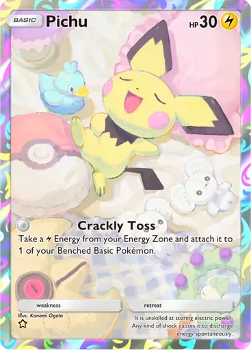 Pichu card art (Wisdom of Sea and Sky)