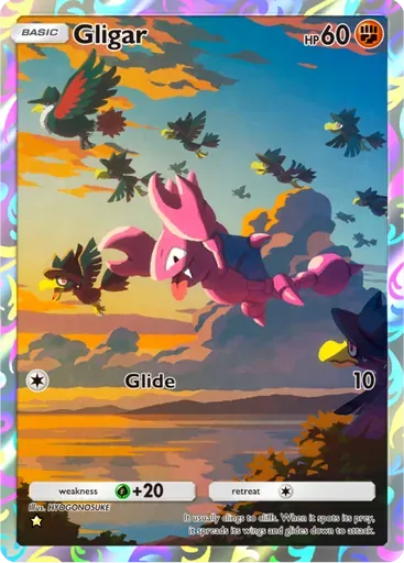 Gligar card art (Wisdom of Sea and Sky)