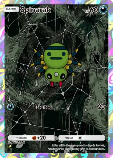 Spinarak card art (Wisdom of Sea and Sky)