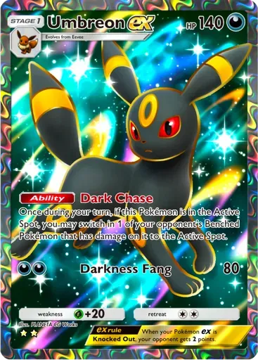 Umbreon ex card art (Wisdom of Sea and Sky)