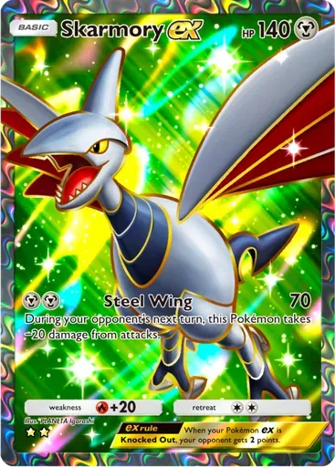 Skarmory ex card art (Wisdom of Sea and Sky)