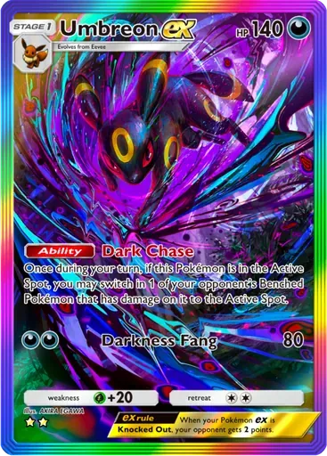 Umbreon ex card art (Wisdom of Sea and Sky)
