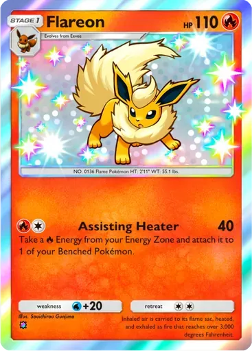 Flareon card art (Wisdom of Sea and Sky)