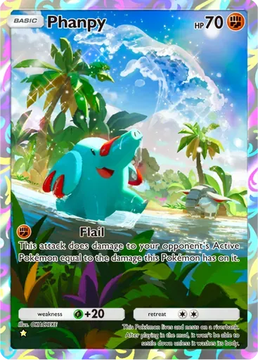 Phanpy card art (Secluded Springs)
