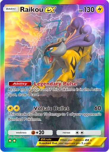 Raikou ex card art (Secluded Springs)