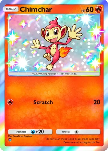 Chimchar card art (Secluded Springs)