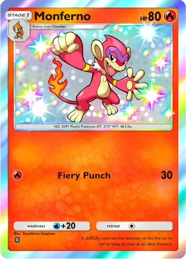 Monferno card art (Secluded Springs)