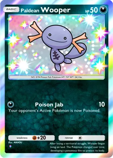 Paldean Wooper card art (Secluded Springs)