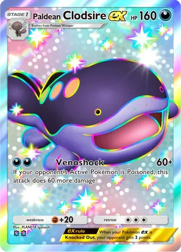 Paldean Clodsire ex card art (Secluded Springs)