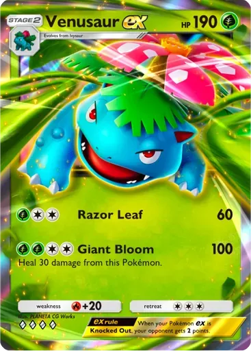 Venusaur ex card art (Deluxe Pack: ex)