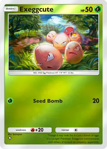 Exeggcute card art (Deluxe Pack: ex)
