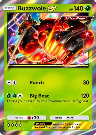 Buzzwole ex card art (Deluxe Pack: ex)