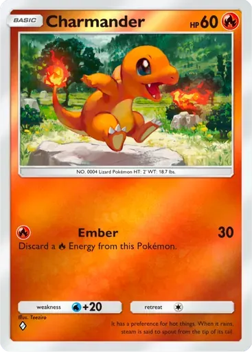 Charmander card art (Deluxe Pack: ex)