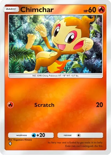 Chimchar card art (Deluxe Pack: ex)