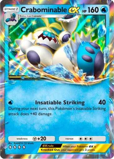 Crabominable ex card art (Deluxe Pack: ex)