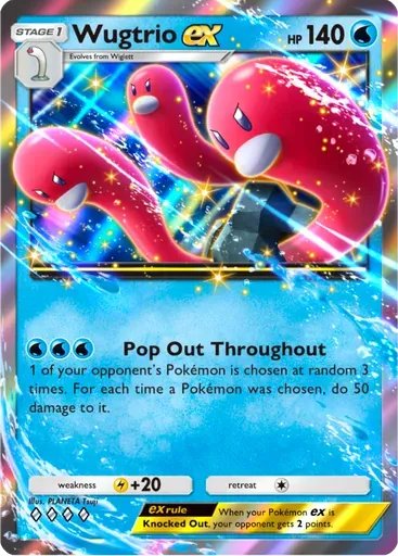 Wugtrio ex card art (Deluxe Pack: ex)