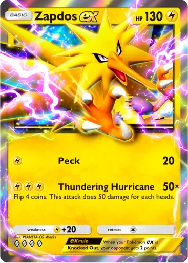 Zapdos ex card art (Deluxe Pack: ex)