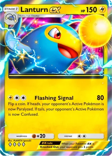 Lanturn ex card art (Deluxe Pack: ex)
