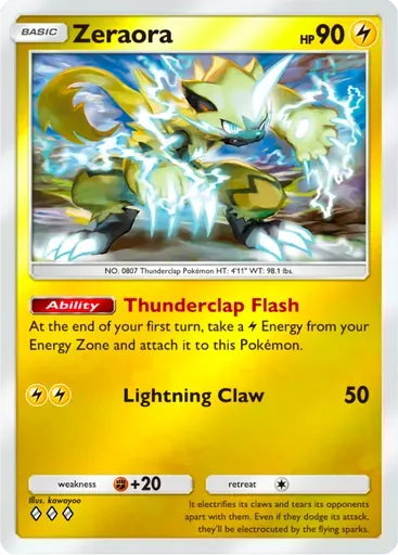 Zeraora card art (Deluxe Pack: ex)