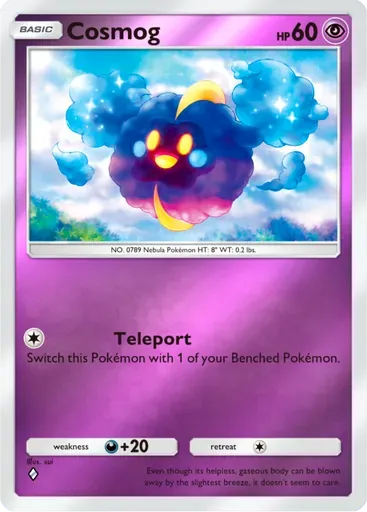 Cosmog card art (Deluxe Pack: ex)