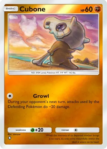Cubone card art (Deluxe Pack: ex)