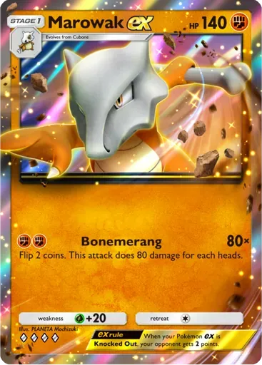 Marowak ex card art (Deluxe Pack: ex)