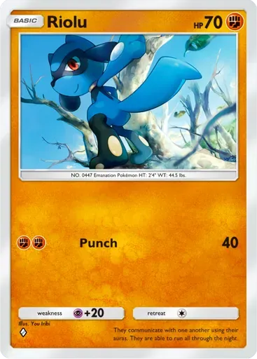 Riolu card art (Deluxe Pack: ex)