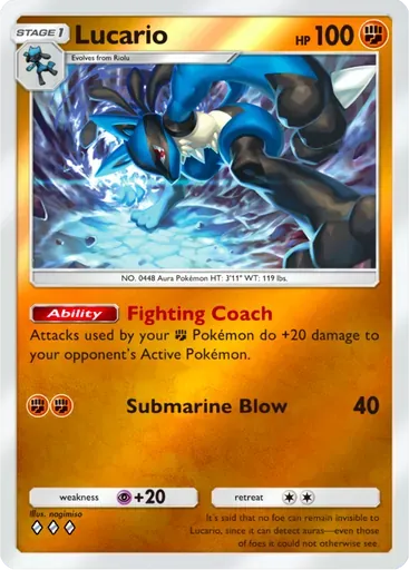 Lucario card art (Deluxe Pack: ex)