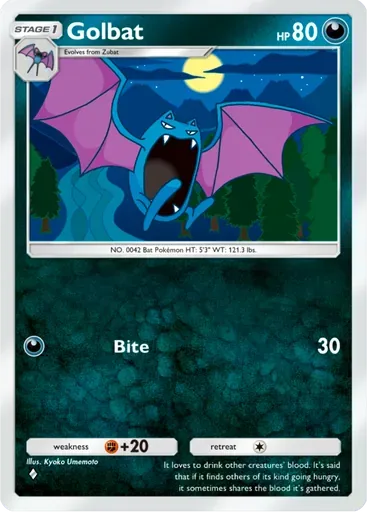 Golbat card art (Deluxe Pack: ex)