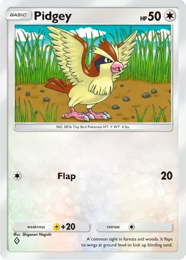 Pidgey card art (Deluxe Pack: ex)
