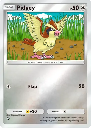 Pidgey card art (Deluxe Pack: ex)