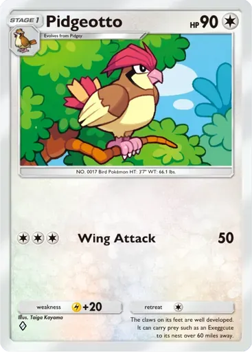 Pidgeotto card art (Deluxe Pack: ex)