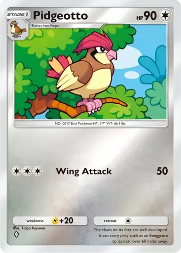 Pidgeotto card art (Deluxe Pack: ex)