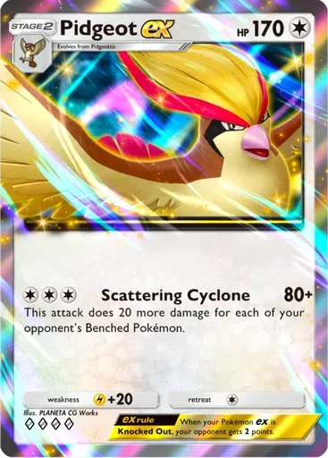 Pidgeot ex card art (Deluxe Pack: ex)