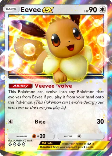 Eevee ex card art (Deluxe Pack: ex)