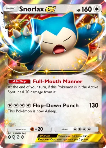 Snorlax ex card art (Deluxe Pack: ex)
