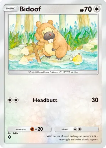 Bidoof card art (Deluxe Pack: ex)