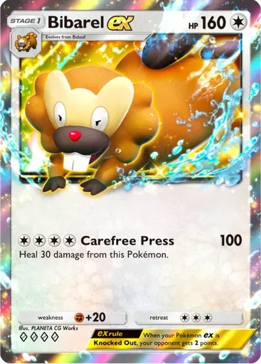 Bibarel ex card art (Deluxe Pack: ex)