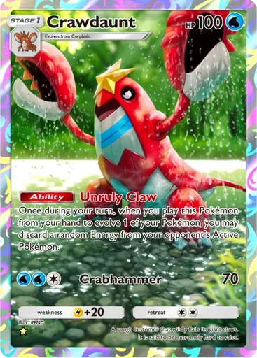 Crawdaunt card art (Deluxe Pack: ex)