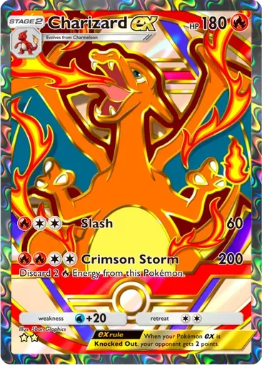 Charizard ex card art (Deluxe Pack: ex)