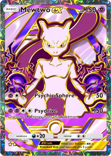 Mewtwo ex card art (Deluxe Pack: ex)