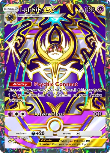 Lunala ex card art (Deluxe Pack: ex)
