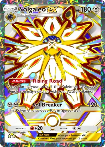 Solgaleo ex card art (Deluxe Pack: ex)