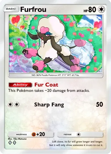 Furfrou card art (Mega Rising)