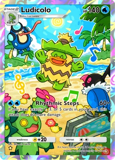 Ludicolo card art (Mega Rising)